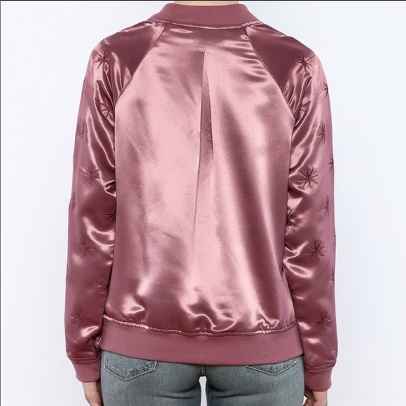 Wine Bomber Jacket - Picture 3 of 6